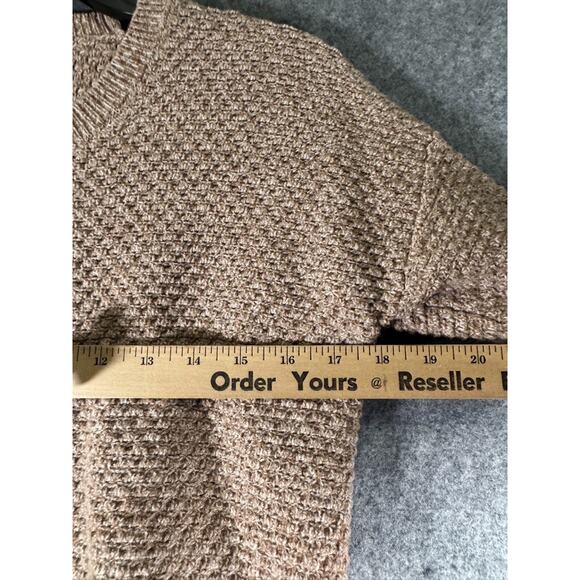 Madewell Sweater Women Small Brown Crewneck Knit Pullover Side Zip Comfort Cozy - Picture 5 of 8